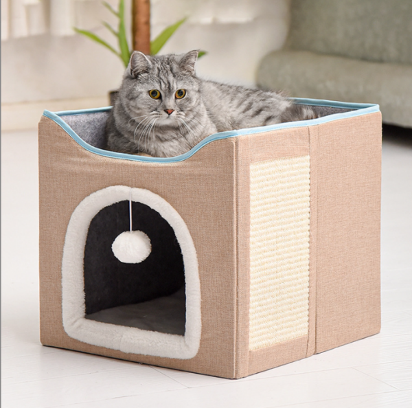 Cama, rascador plegable para gatos